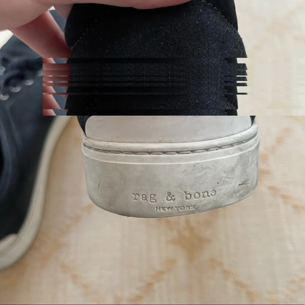 Rag And Bone Men’s Black Suede Sneakers - Picture 5 of 10